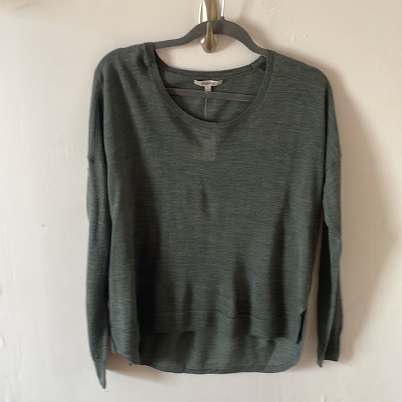 Madewell Green Long Sleeve Top - Picture 6 of 7